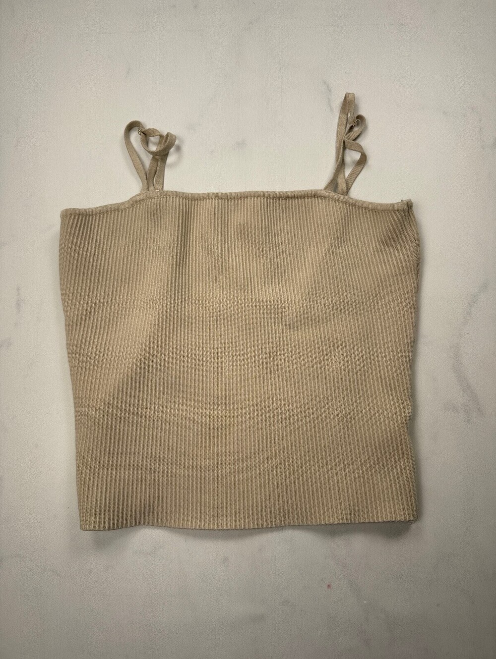 House Of Harlow 1960 Tank Top Beige Modern Fitted - Womens L
